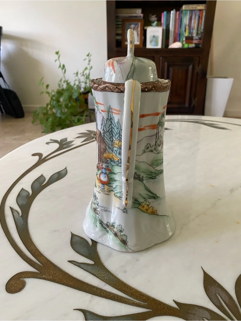Antique/Vintage Nippon HandPainted Porcelain Lidded Chocolate Pot Nordic Village